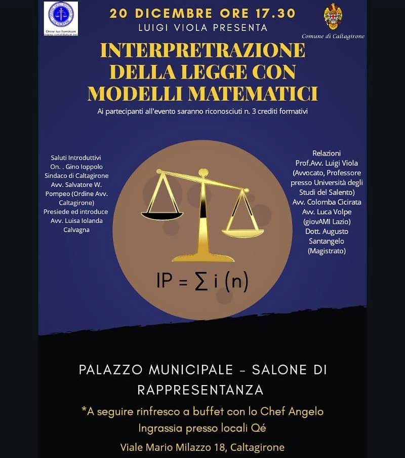 Interpretazione della legge con modelli matematici